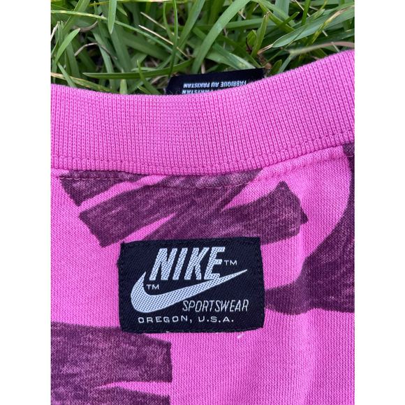 Mint Women's Size 1X Nike Icon Clash Fleece Crop Crew Pullover DB5994-665 Pink - Picture 4 of 8